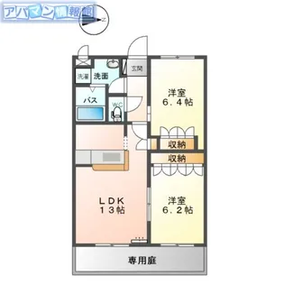 アシューレS【1階】の間取り