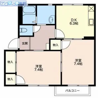 グリーンベールMAEDA B棟【1階】の間取り