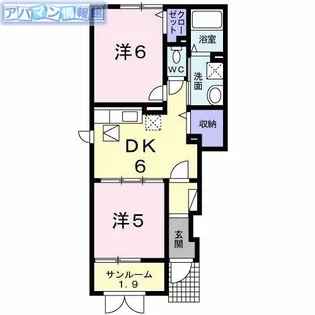 コルソⅡ【1階】の間取り