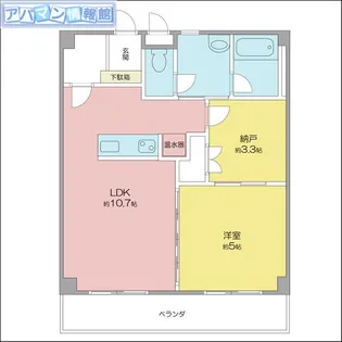 みずき野ファーストハイツ【303号室】の間取り