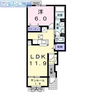 エアリー スクエア【1階】の間取り
