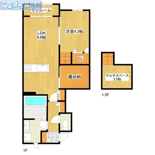 Belle Lead 小針【102号室】の間取り