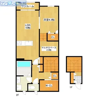 Belle Lead 小針【203号室】の間取り