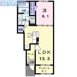 ルミナーレⅡ【1階】の間取り