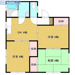 コーポ共栄A【1階】の間取り