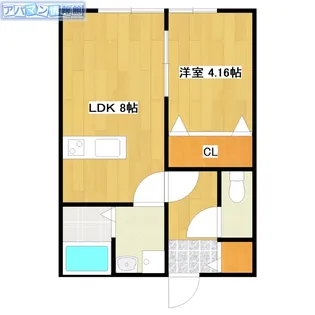 アマン浜浦【2階】の間取り