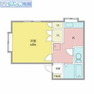 スカイコート【201号室】の間取り