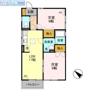 グランシャリオK【1階】の間取り