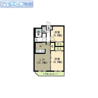 ピアコートⅠ【2階】の間取り