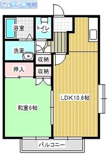 サンライト小針【201号室】の間取り