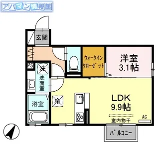 アメニティタウンⅢ B棟【2階】の間取り