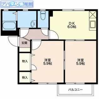 ピリカA【205号室】の間取り