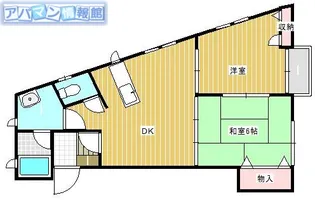 スカイハウス【Ⅱ号室】の間取り