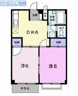 ブルースカイ【1階】の間取り