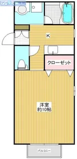 ハウスM&M【203号室】の間取り