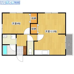 ピュアタウン坂井砂山Ⅱ【Ⅱ-223号室】の間取り