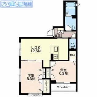 シャーメゾン小針【2階】の間取り