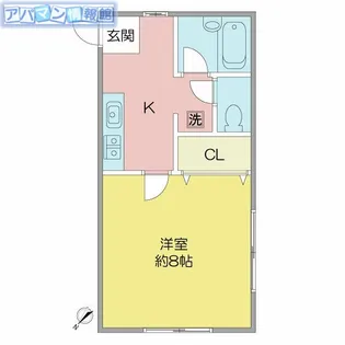 ハイツゆり【205号室】の間取り