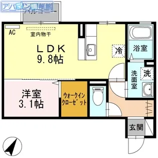 マリオンⅢ【2階】の間取り