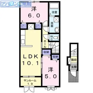 ブライト・ヴィラⅡ【201号室】の間取り