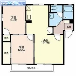 ウインド青山【1階】の間取り
