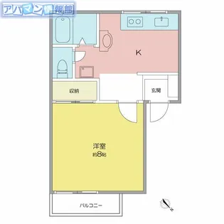 グリーンヒルズB【B102号室】の間取り