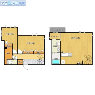 ソラーナ小針【2階】の間取り