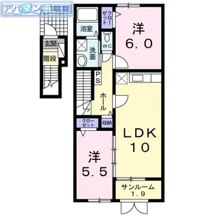 メゾン・ド・グラース【2階】の間取り