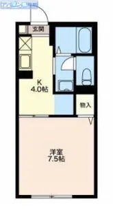 アークイガラシ【206号室】の間取り