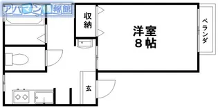 ヴィラサンタモニカB【202号室】の間取り