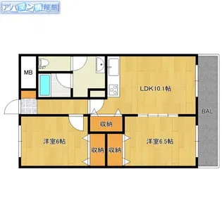 グランディオス白鳥【2階】の間取り