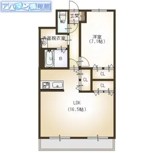 ピュアライフ坂井Ⅱ【102号室】の間取り