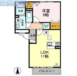 セブンワンテンF【1階】の間取り