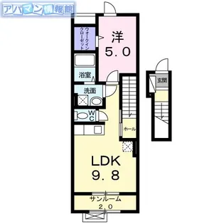 ガーデン ハウス ブリーズA【2階】の間取り