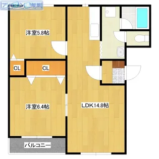 レオ・グランコート有明【1階】の間取り