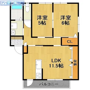 プリムローズ【A202号室】の間取り