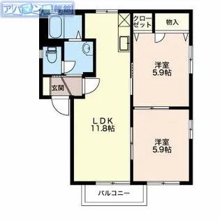 ドミールT【1階】の間取り