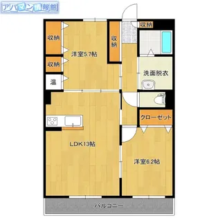 ラ・トゥール【1階】の間取り