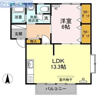 セブンワンテンB【2階】の間取り