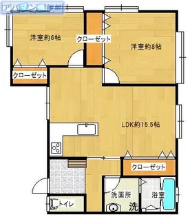 シェブランⅡ【201号室】の間取り
