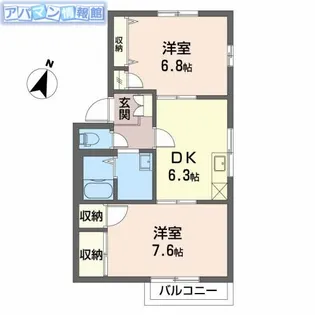 サンワールドマツオ【2階】の間取り