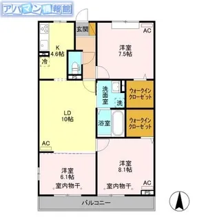 etincelle ciel (エタンセル シエル)【3階】の間取り