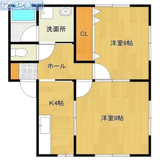 Lily-be水道公園【102号室】の間取り