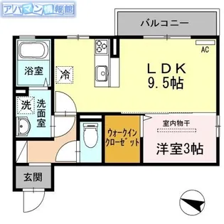 フルレット【3階】の間取り
