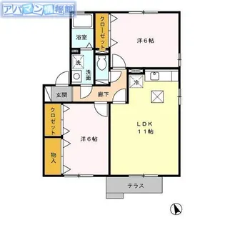 マウルールB【2階】の間取り