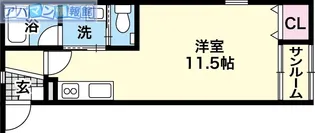 シュエットブラン寺尾【1階】の間取り