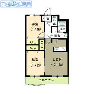シャルマン【3階】の間取り