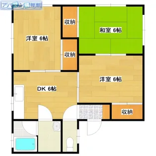 コーポ共栄A【1階】の間取り