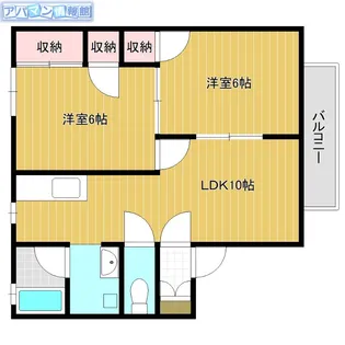 フルーヴ松波【1階】の間取り