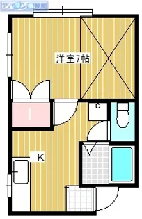 メゾンドエクラン3【202号室】の間取り